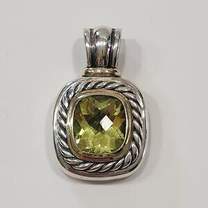 Vintage XL David Yurman 925/14K Lemon Quartz Albion Enhancer